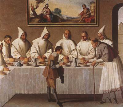 Francisco de Zurbaran St Hugo of Grenoble in the Carthusian Refectory (mk08)